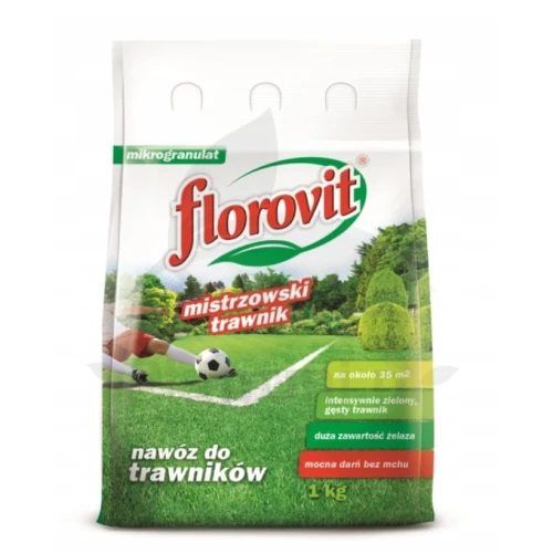 florovit mistrzowski trawnik - do trawników z mchem 1 kg worek.webp