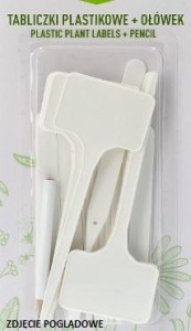 Tabliczki do opisywania roslin +ołówek